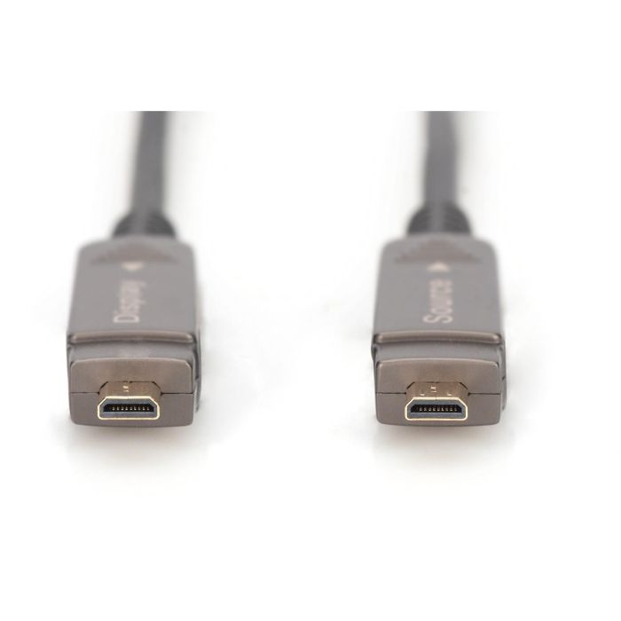 DIGITUS HDMI AOC Hybrid Glasfaserkabel 4K abnehmbar 20m schw 2