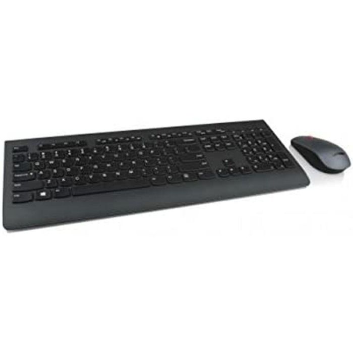Lenovo 4X30H56823 Combo Teclado y Ratón Inalámbrico RF Español Completo, 1600 DPI Láser, Anti-derrames, Negro, para Oficina 1 Lenovo 4X30H56823 Combo Teclado y Ratón Inalámbrico RF Español Completo, 1600 DPI Láser, Anti-derrames, Negro, para Oficina 1