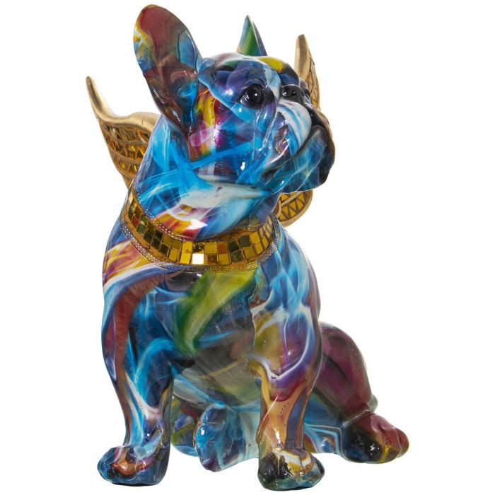 Figura Decorativa Alexandra House Living Multicolor Plástico Perro Alas 23 x 27 x 29 cm 2