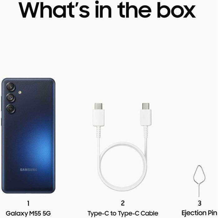 Samsung Galaxy M55 Smartphone 6.7" Super AMOLED+ FHD+ 120Hz Snapdragon 7 Gen 1 256GB 8GB RAM 5G 50MP Selfie 5000mAh Carga Rápida Negro 9
