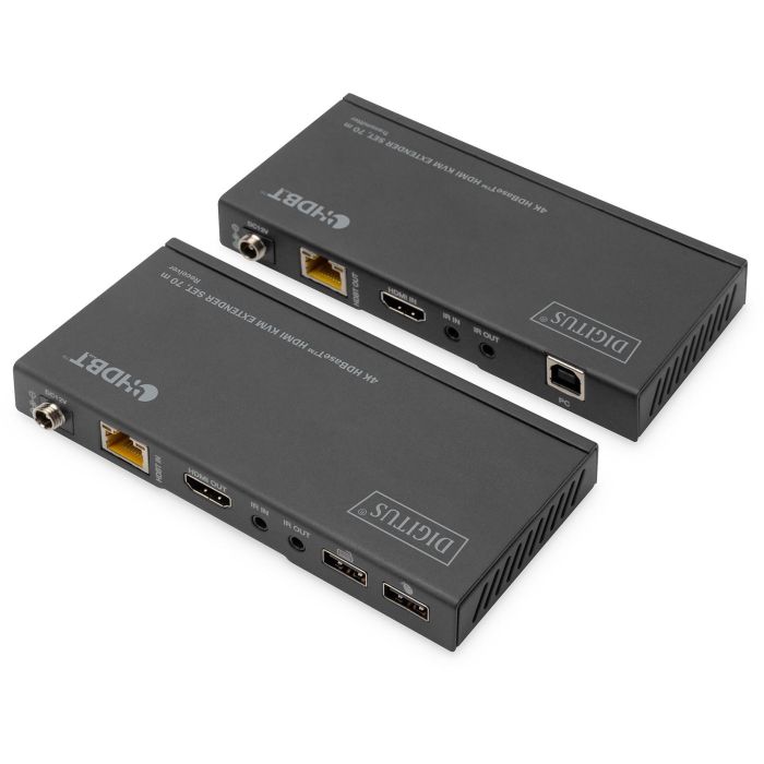 DIGITUS 4K HDBaseT 1x4 HDMI KVM Extender Set. 70m 1