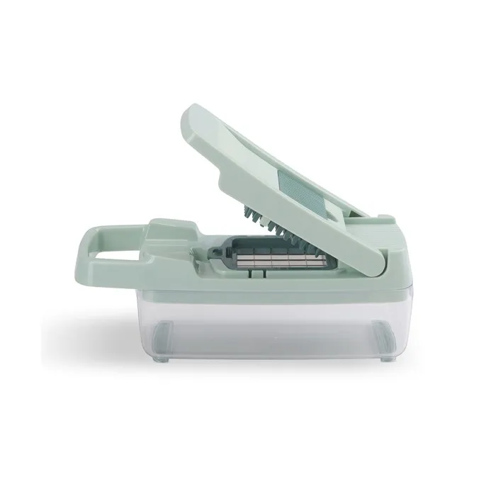 Livoo Mandolina Multifunción MEN435 con 8 Cuchillas de Acero Inoxidable y Bandeja Recolectora de 1.5L para Uso Seguro 3