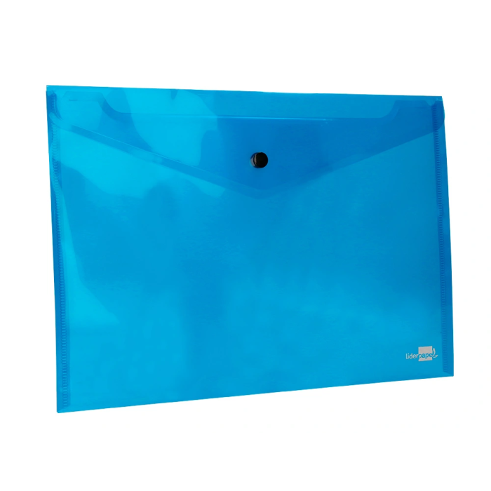 Liderpapel 34042 Carpeta Dossier con Broche, Polipropileno, DIN A4, Azul Transparente, Capacidad 50 Hojas 3