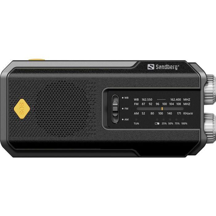Sandberg 2000 Radio All-in-1 Supervivencia Compacta y Robusta, Powerbank, Altavoz, Linterna, Carga Solar y Manivela 2