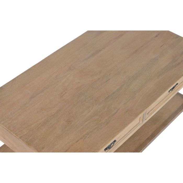 DKD Home Decor Mesa Centro Romantico Clasicjc Marron 110x60x45 cm Mango 2 Cajones 1 Estanteria 7