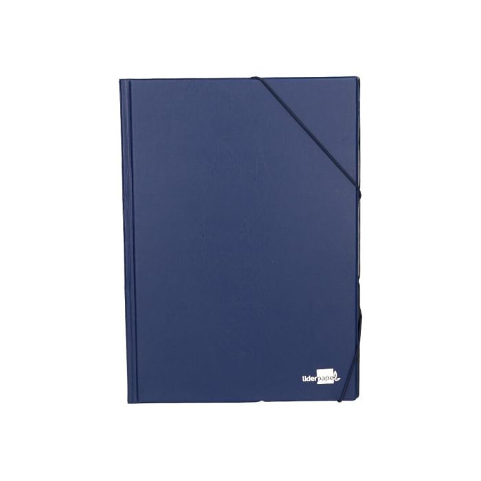 Carpeta Liderpapel Gomas Folio Sencilla Pvc Azul 2