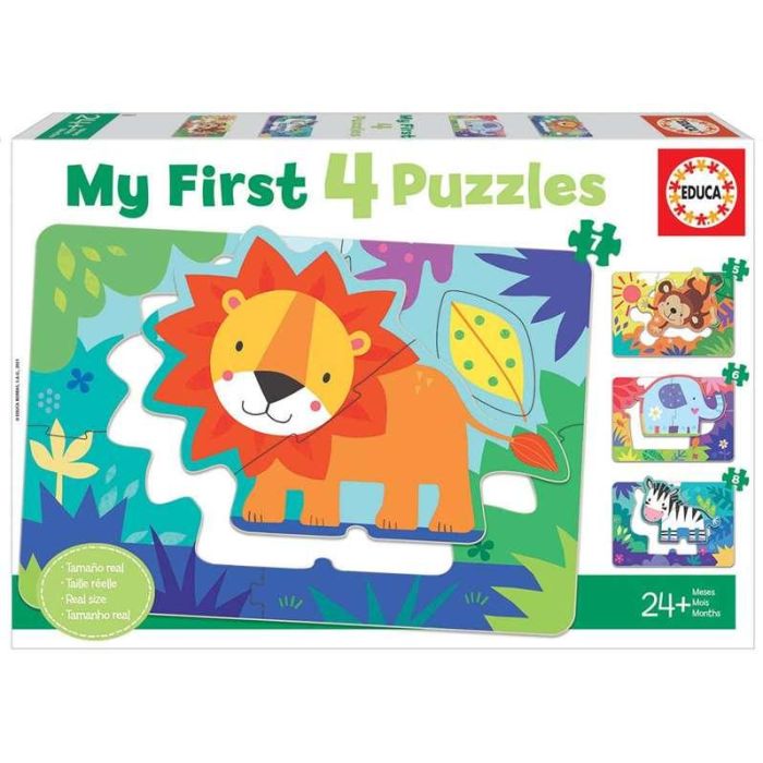 Puzzles progresivos 5-6-7-8 piezas animales de la selva my first puzzles 3 Puzzles progresivos 5-6-7-8 piezas animales de la selva my first puzzles 3