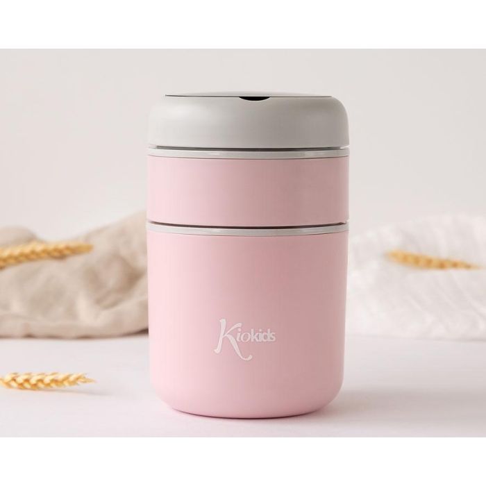 KioKids Termo para Sólidos y Papillas 710 mL Acero Inoxidable 304 Rosa - Doble Compartimento con Cuchara Integrada para Bebés +0 Meses 0 KioKids Termo para Sólidos y Papillas 710 mL Acero Inoxidable 304 Rosa - Doble Compartimento con Cuchara Integrada para Bebés +0 Meses 0