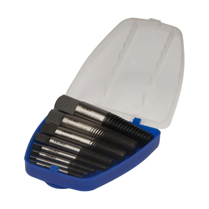 Irimo Juego de 8 Extractores de Espárrago 716-8-1 para Tornillos, Espárragos y Tubos Rotos M3-6 a M30-45 0 Irimo Juego de 8 Extractores de Espárrago 716-8-1 para Tornillos, Espárragos y Tubos Rotos M3-6 a M30-45 0