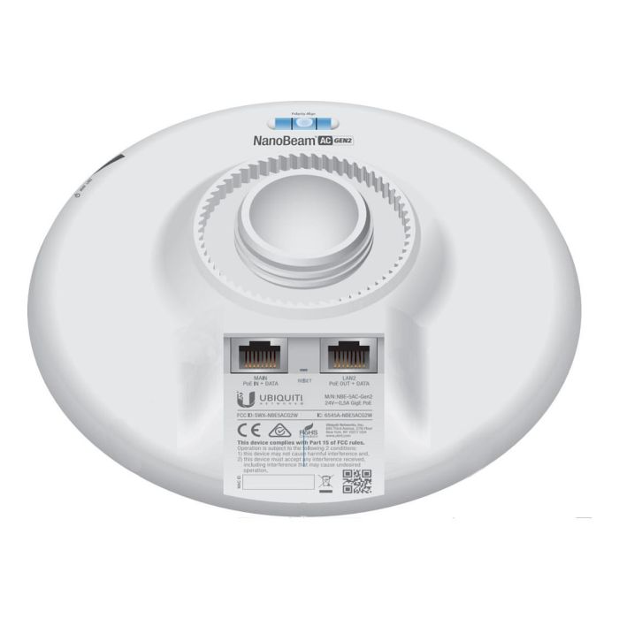 Ubiquiti Networks NanoBeam 5AC Gen 2 Puente WiFi 450 Mbit/s Blanco Ubiquiti Networks NanoBeam 5AC Gen 2 Puente WiFi 450 Mbit/s Blanco