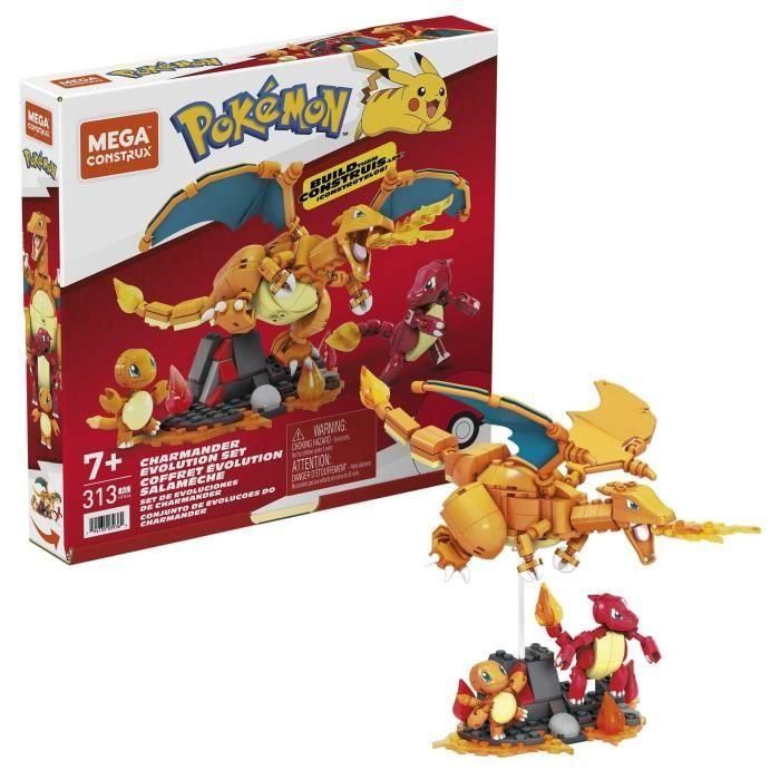 Juego de construcción Salameche Evolution - Mega Bloks - HFG06 - 313 piezas - Licencia Pokémon Juego de construcción Salameche Evolution - Mega Bloks - HFG06 - 313 piezas - Licencia Pokémon