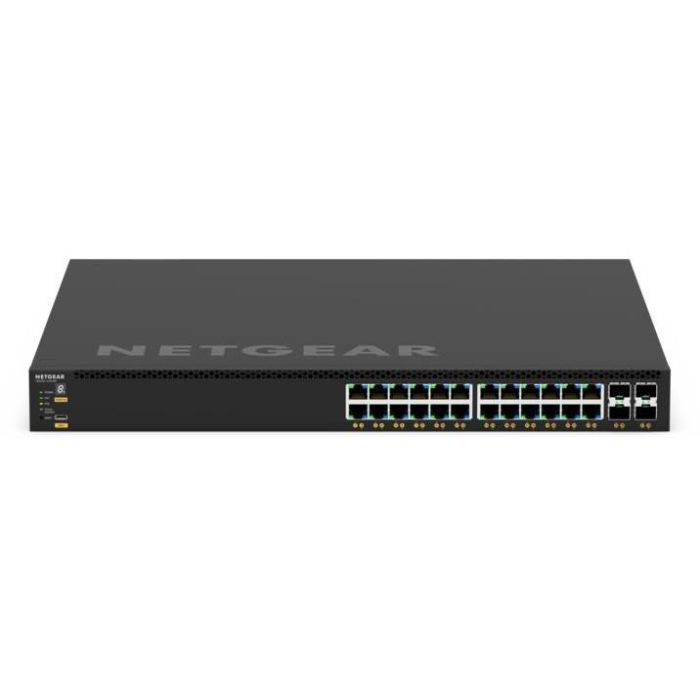 NETGEAR GSM4328-100NES Switch Gestionado 28 Puertos, 24x 1G PoE+ (648W-720W), 4x SFP+ Uplink 0 NETGEAR GSM4328-100NES Switch Gestionado 28 Puertos, 24x 1G PoE+ (648W-720W), 4x SFP+ Uplink 0