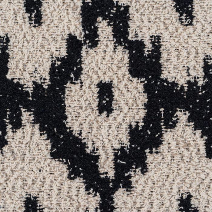 Cojín Blanco y Negro Algodón / Poliéster 40 X 60 cm