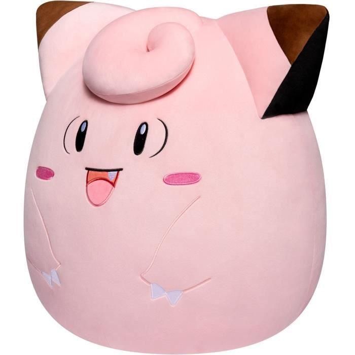 Peluche - BANDAI - Pokémon - Squishmallows 50 cm - Clefairy - Peluche grande ultrasuave - Licencia oficial Pokémon 2