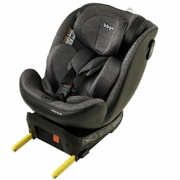 Silla de coche giratoria - BBGO - Wondersafe - Desde el nacimiento hasta los 12 años - I-SIZE 40-150 cm - Anclaje superior ISOFIX - Gris - Fibra de bambú - Piel sintética 3 Silla de coche giratoria - BBGO - Wondersafe - Desde el nacimiento hasta los 12 años - I-SIZE 40-150 cm - Anclaje superior ISOFIX - Gris - Fibra de bambú - Piel sintética 3