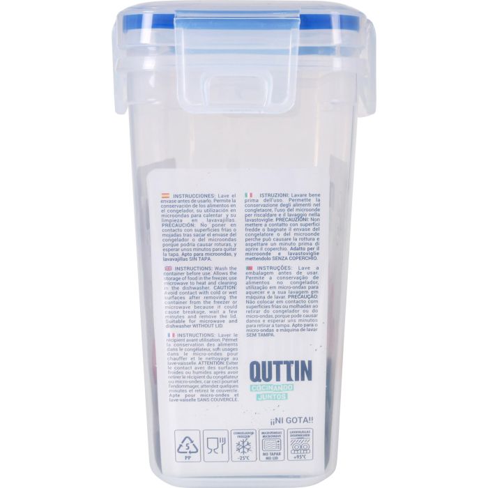 Fiambrera Hermética Quttin L&F 1600 ml- 15 x 10 x 18 cm 2