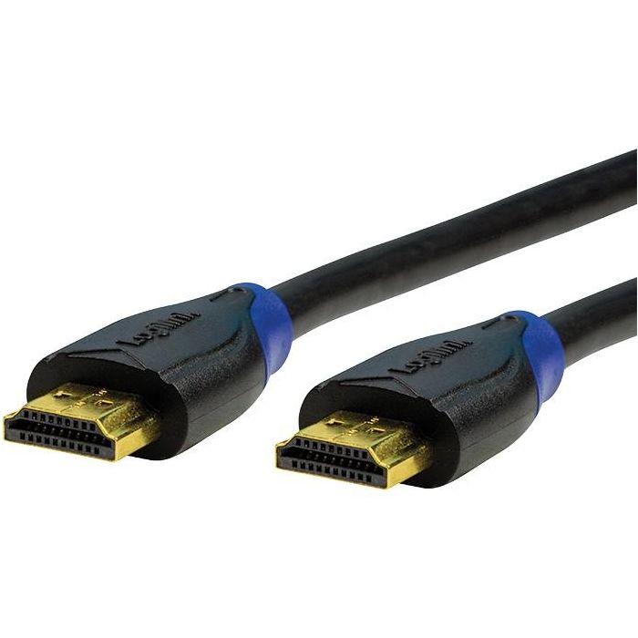 LogiLink CH0062 Cable HDMI High Speed con Ethernet 2m, 4K2K/60Hz, Versión 2.0, 3D, Conectores Dorados, Negro 3