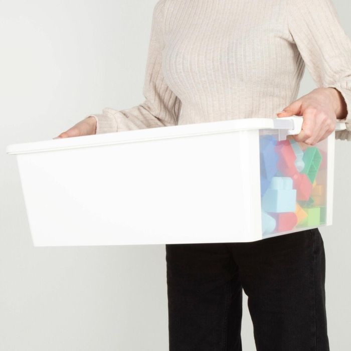Caja de Almacenaje con Tapa Curver Blanco Plástico 26 L 55 x 19 x 35 cm (7 Unidades) 4 Caja de Almacenaje con Tapa Curver Blanco Plástico 26 L 55 x 19 x 35 cm (7 Unidades) 4