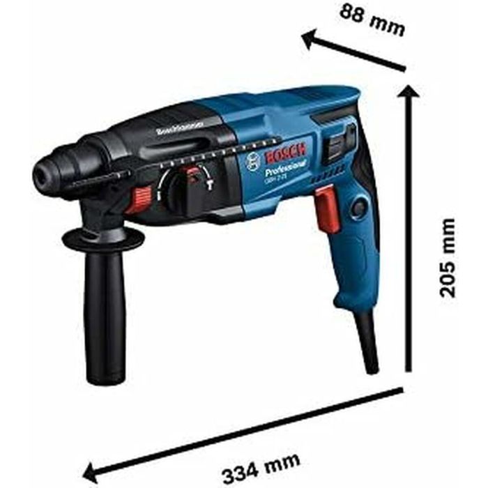 Bosch Professional BOS4059952569642 Martillo Perforador GBH 2-21 con 3 Brocas SDS-plus 4
