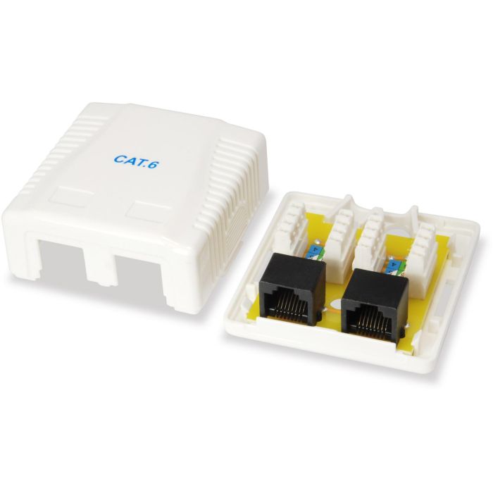 Equip Aufputzdose Cat6 2xRJ45 UTP RAL 9010 Reinweiß 4
