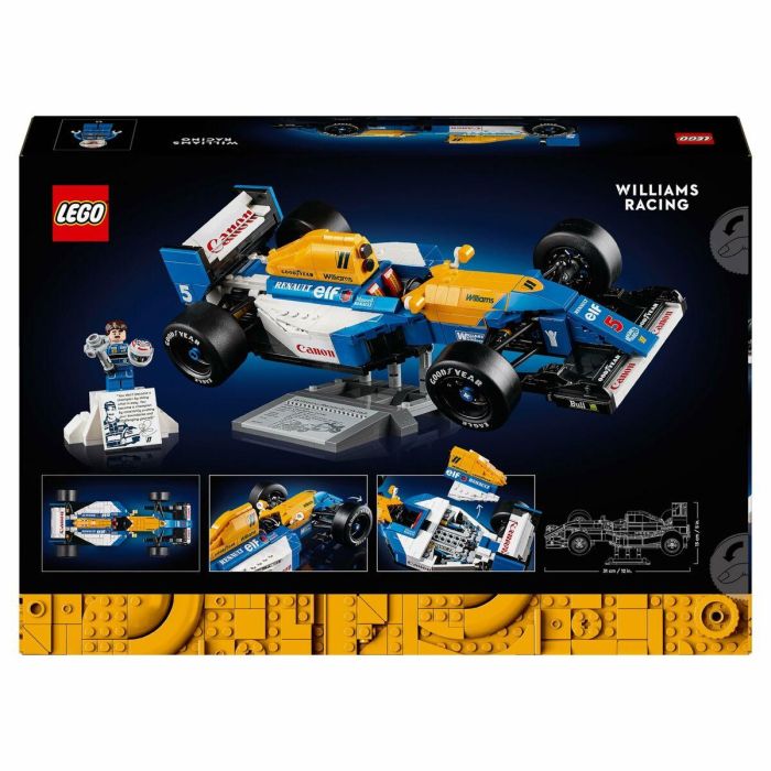 LEGO Icons 10353 Set de Construcción Coche de Carreras F1 Williams Racing FW14B Nigel Mansell Coleccionable para Adultos 9 LEGO Icons 10353 Set de Construcción Coche de Carreras F1 Williams Racing FW14B Nigel Mansell Coleccionable para Adultos 9