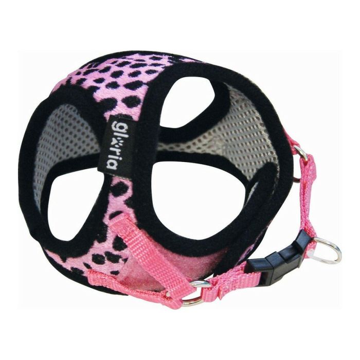 Arnés para Perro Gloria Leopardo 17-22 cm Rosa Talla XS