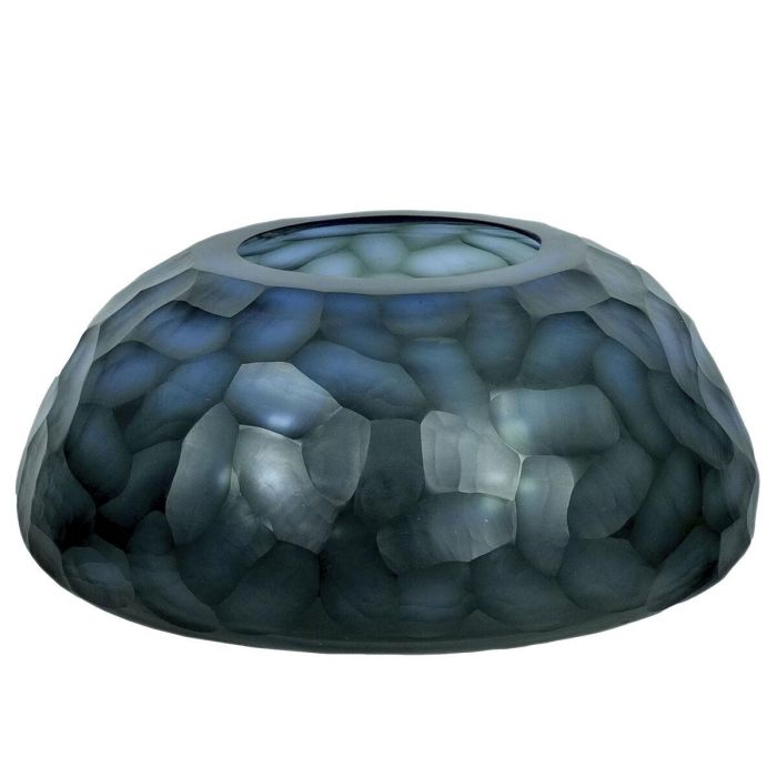 DKD Home Decor Jarrón Decorativo Moderno de Cristal, Color Azul Petróleo, 33 x 14 x 33 cm DKD Home Decor Jarrón Decorativo Moderno de Cristal, Color Azul Petróleo, 33 x 14 x 33 cm