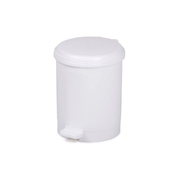 Papelera Plastico Con Tapa Pedal Cep 91978 20 Litros Blanca
