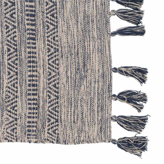 Alfombra Azul Blanco 70 % algodón 30 % Poliéster 80 x 150 cm 6 Alfombra Azul Blanco 70 % algodón 30 % Poliéster 80 x 150 cm 6
