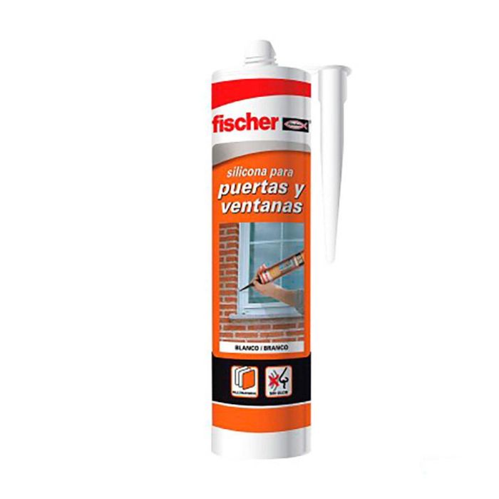 Fischer Silicona neutra transparente 300 ml para puertas y ventanas 0 Fischer Silicona neutra transparente 300 ml para puertas y ventanas 0