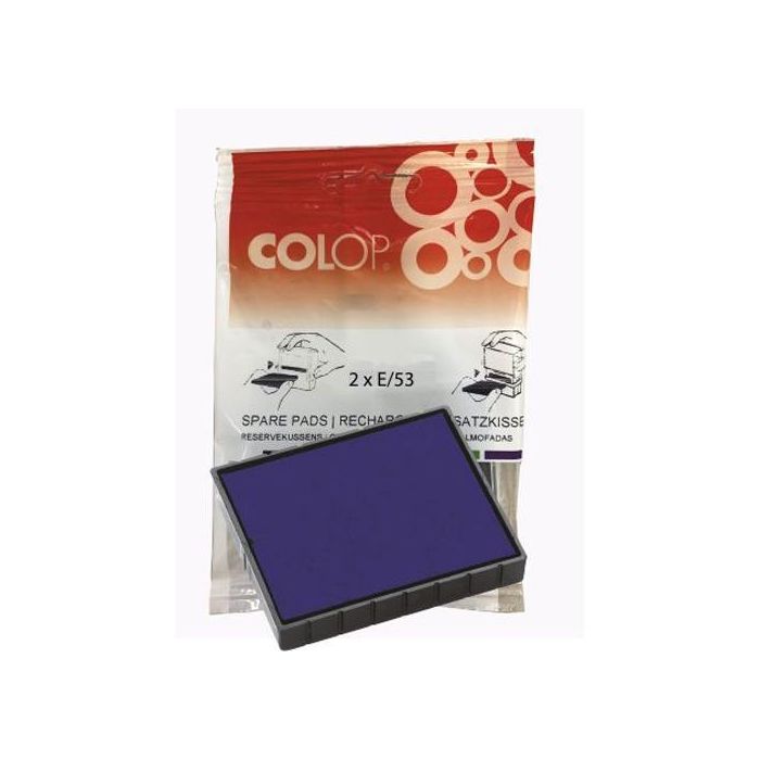 Colop Almohadilla E-53 Azul Blister -2U-