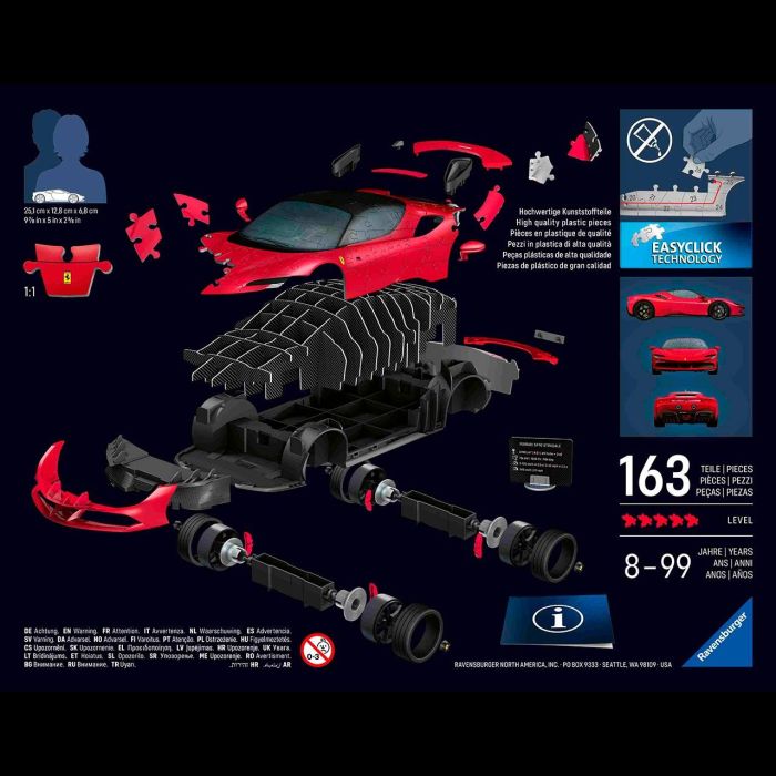 Ravensburger 12008041 Puzzle 3D Ferrari Sf90 Stradale para adultos +10 años, juego y objeto decorativo 3 Ravensburger 12008041 Puzzle 3D Ferrari Sf90 Stradale para adultos +10 años, juego y objeto decorativo 3