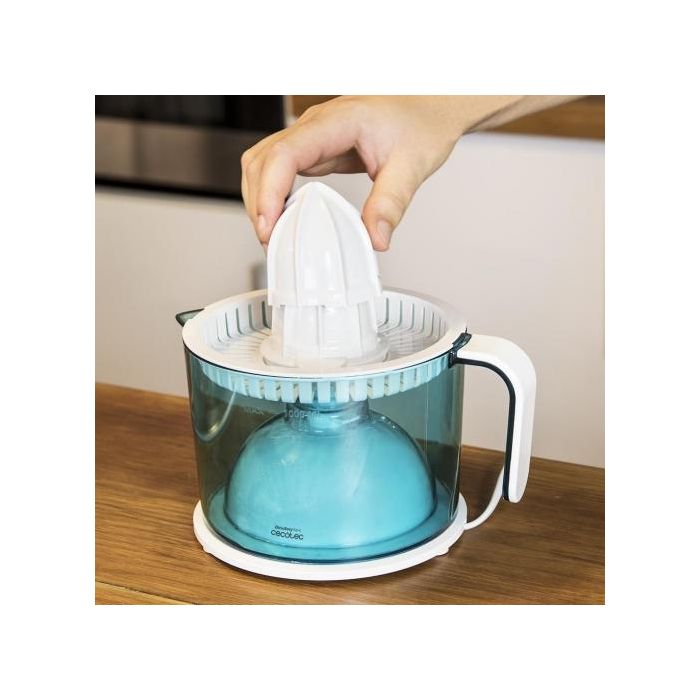 Cecotec Exprimidor Eléctrico ZitrusEasy Basic 40W Transparente, Turquesa, Blanco 2