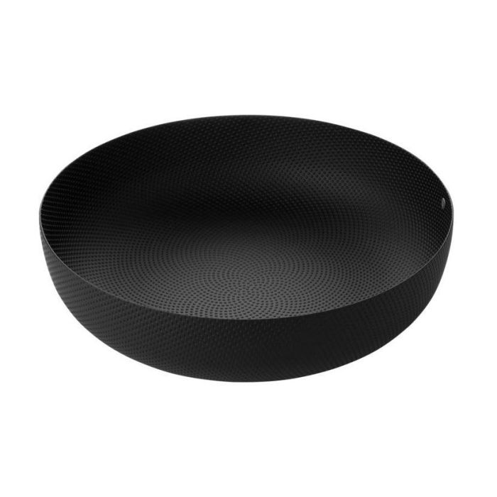 Alessi JM17/29 Cesto Redondo Acero y Resina Negro 29cm 1