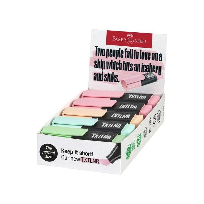 Marcador Fluor Faber-Castell Textliner 1542 Pastel Surtido A De 10