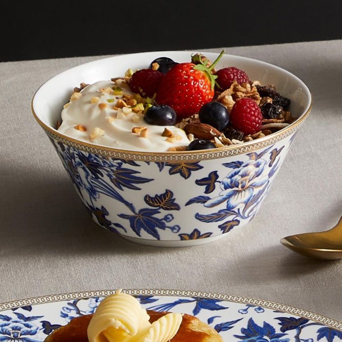 Wedgwood Bol Hibiscus 15 cm (4 Unidades) con Franjas de Oro de 22 Quilates 1