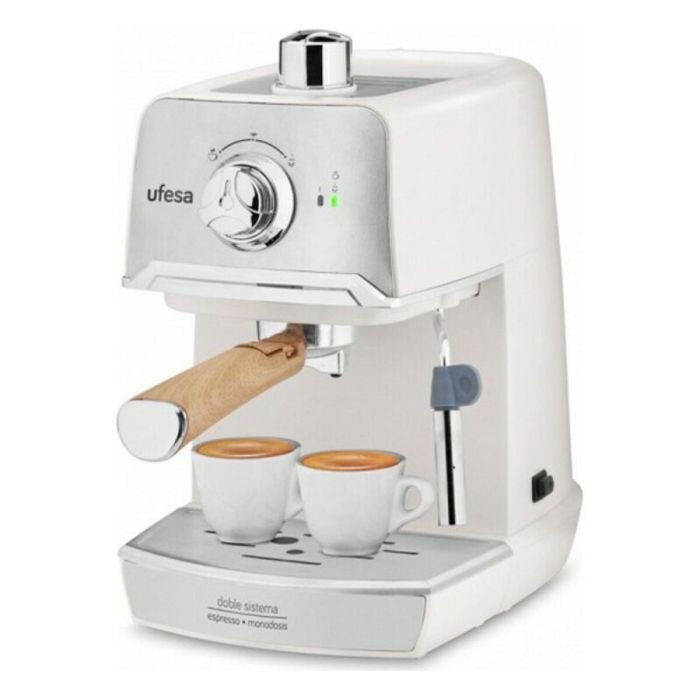 Cafetera Express de Brazo UFESA 1,2 L 20 bar 850 W Crema Cafetera Express de Brazo UFESA 1,2 L 20 bar 850 W Crema