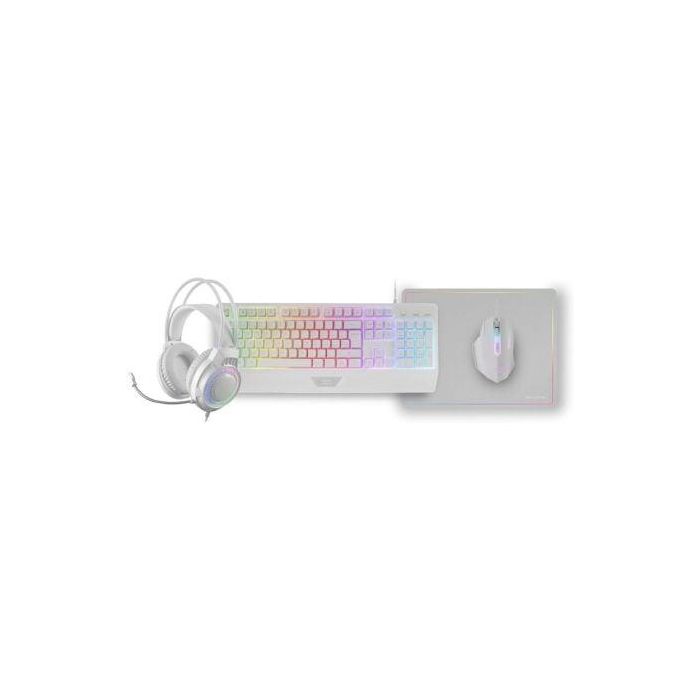Pack Gaming Mars Gaming MCP124PROWES/ Teclado + Ratón Óptico + Auriculares + Alfombrilla/ Blanco 1 Pack Gaming Mars Gaming MCP124PROWES/ Teclado + Ratón Óptico + Auriculares + Alfombrilla/ Blanco 1