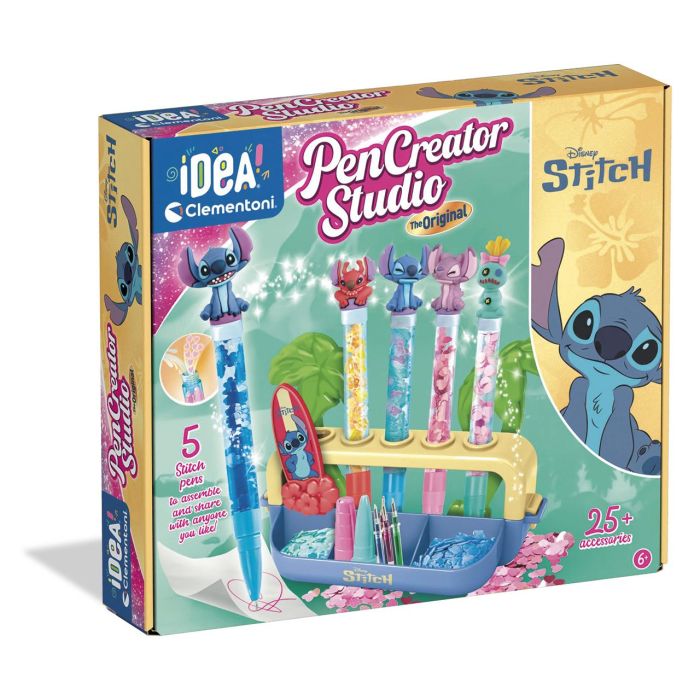 Clementoni 18204 Laboratorio de Bolígrafos Stitch Kit de Creación de Bolígrafos Personalizados con Accesorios y Tintas de Colores