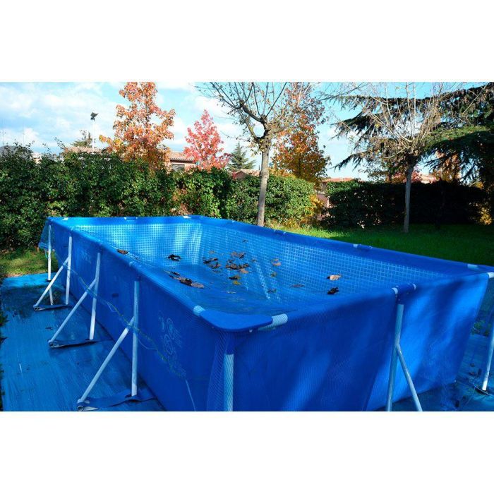 Fun And Go Cobertor Malla Leaf Pool para Piscina, Protección Antihojas 5x9 m - Azul