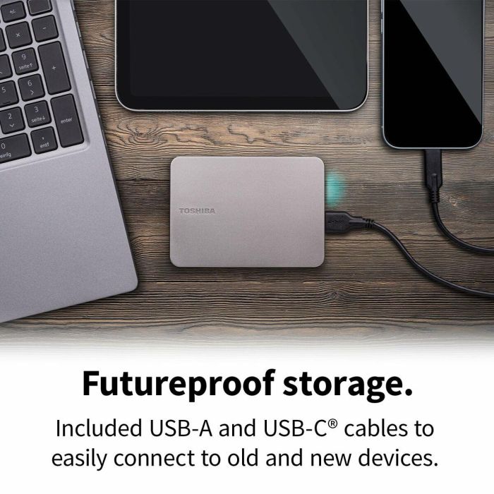 Disco Duro Externo Toshiba HDTX210ESCAA 1 TB HDD Plateado Magnética 4 Disco Duro Externo Toshiba HDTX210ESCAA 1 TB HDD Plateado Magnética 4