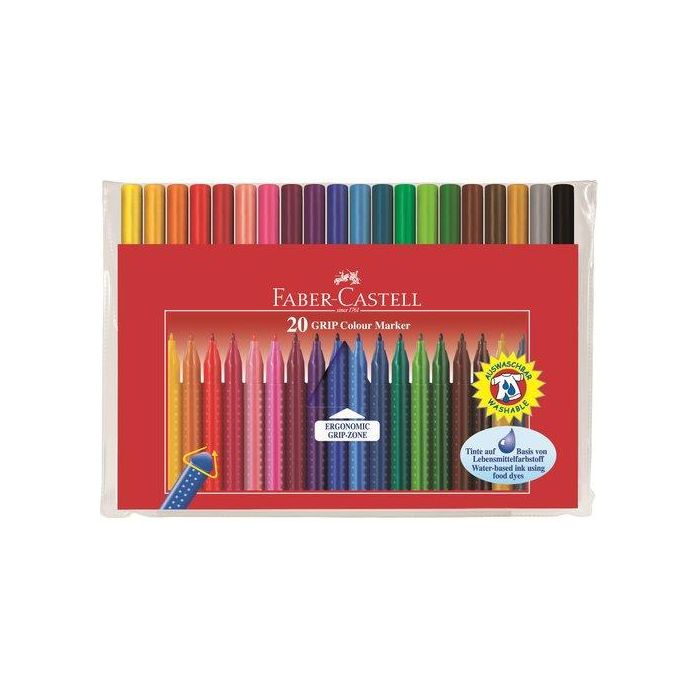 Rotulador Fibra Faber-Castell Grip 1553 Bolsa De 20