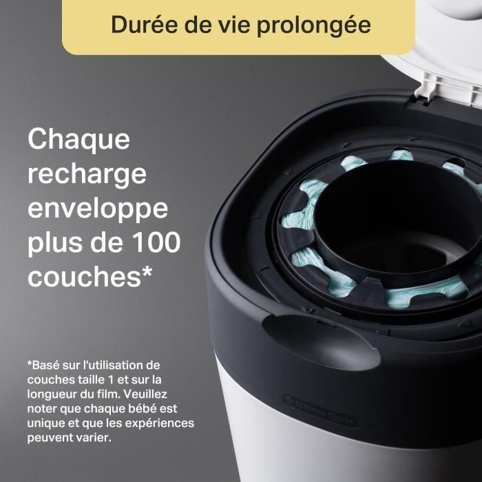 Tommee Tippee FFP Contenedor de Pañales Twist & Click para Aislamiento de Olores, Envoltura Individual, 98% Plástico Reciclado, Blanco 4 Tommee Tippee FFP Contenedor de Pañales Twist & Click para Aislamiento de Olores, Envoltura Individual, 98% Plástico Reciclado, Blanco 4