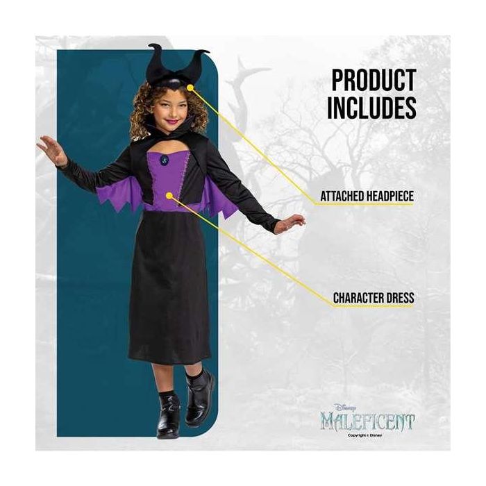 Disney Princess Disfraz Maléfica Classic para Niña, Talla 7-9 años, Color Morado 2 Disney Princess Disfraz Maléfica Classic para Niña, Talla 7-9 años, Color Morado 2
