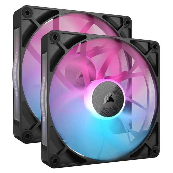 Corsair Ventilador Caja RS140 Max 140mm PWM Pack 2 Unidades Silencioso 30mm Grosor para PC Gaming Refrigeración Óptima