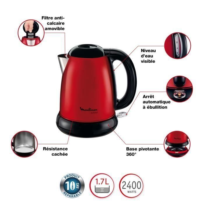 MOULINEX BY540510 Hervidor eléctrico Subito - Rojo 1