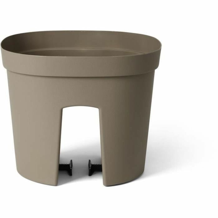 Maceta balaustrada - GARDEN ID Smile - Taupe 30 cm - Se adapta a todas las balaustradas - Reserva de agua - Reciclado y 100% reciclable 4