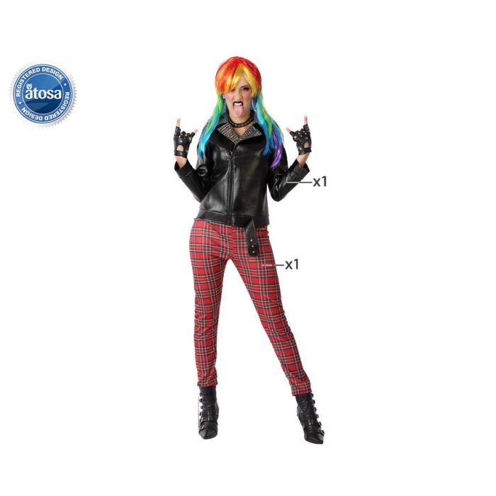 Disfraz Punky Años 80 Mujer Adulto XS-S Disfraz Punky Años 80 Mujer Adulto XS-S