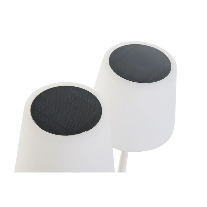 Lampara Solar Terraza Y Jardin DKD Home Decor Negro Blanco 15 x 40 x 15 cm (2 Unidades) 2 Lampara Solar Terraza Y Jardin DKD Home Decor Negro Blanco 15 x 40 x 15 cm (2 Unidades) 2