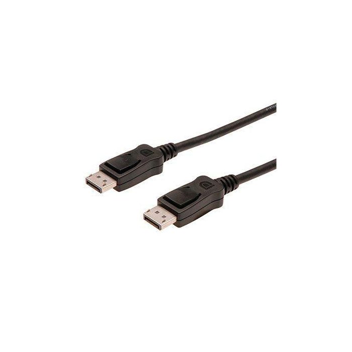 Digitus Cable DisplayPort Macho a Macho 1.0m, Ultra HD 4K, con Cierre de Seguridad, Negro - Ideal para PC y Monitores